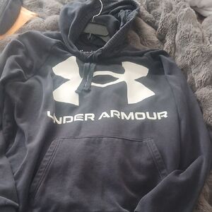 Under Armour Black Hoodie with White Logo